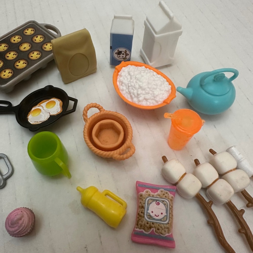 Barbie Kitchen Accessories Food Playset Cups Plates Utensils Cookware 40+ Pieces - Picture 4 of 6